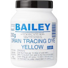 Bailey Drain Tracing Dye Yellow 200grms 